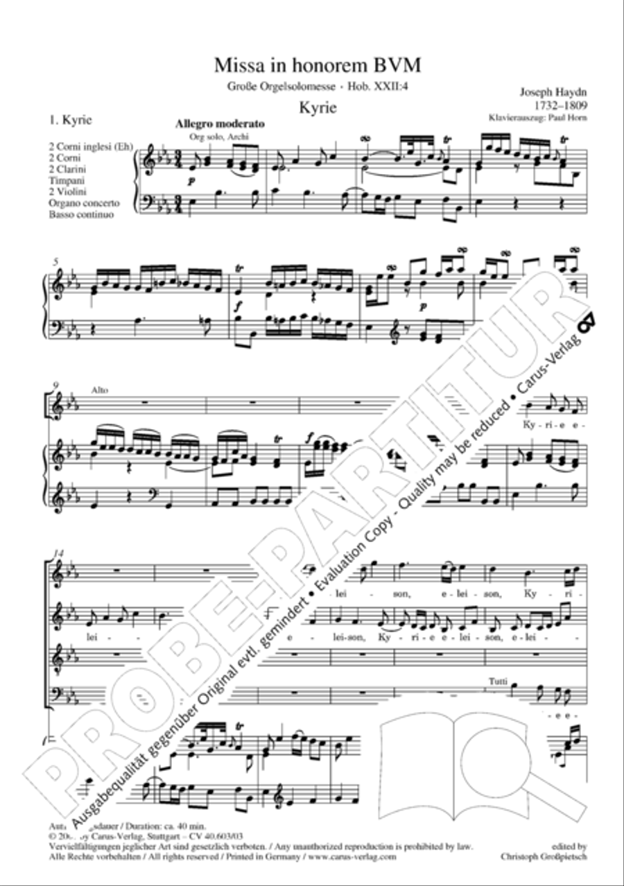 Grosse Orgelsolomesse in Es 4-Part scores gallery preview page 7