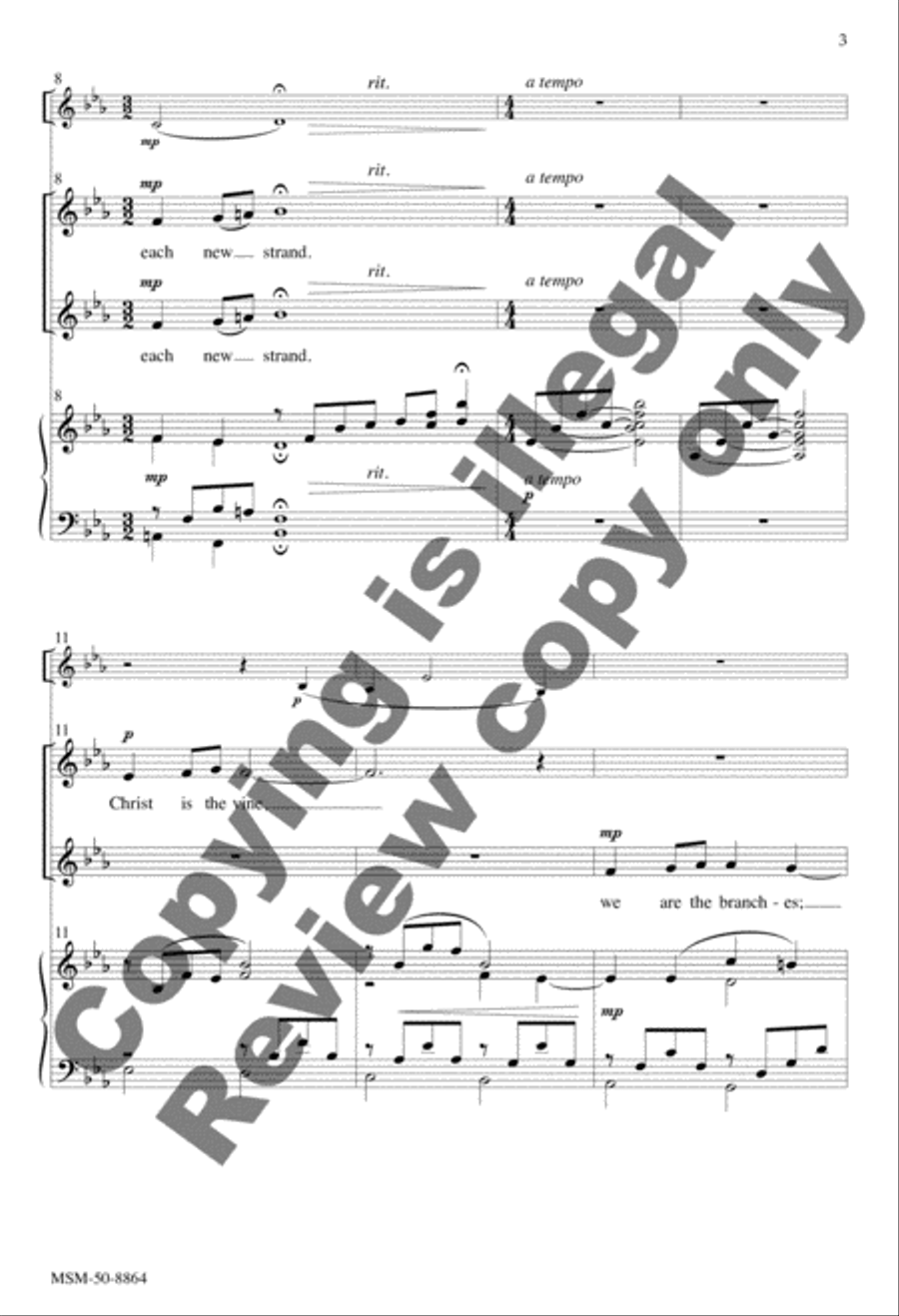 Christ Is the Vine 2-Part scores gallery preview page 3