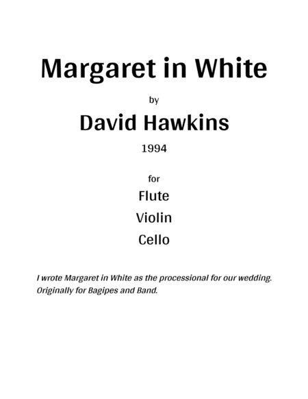 Margaret in White - trio