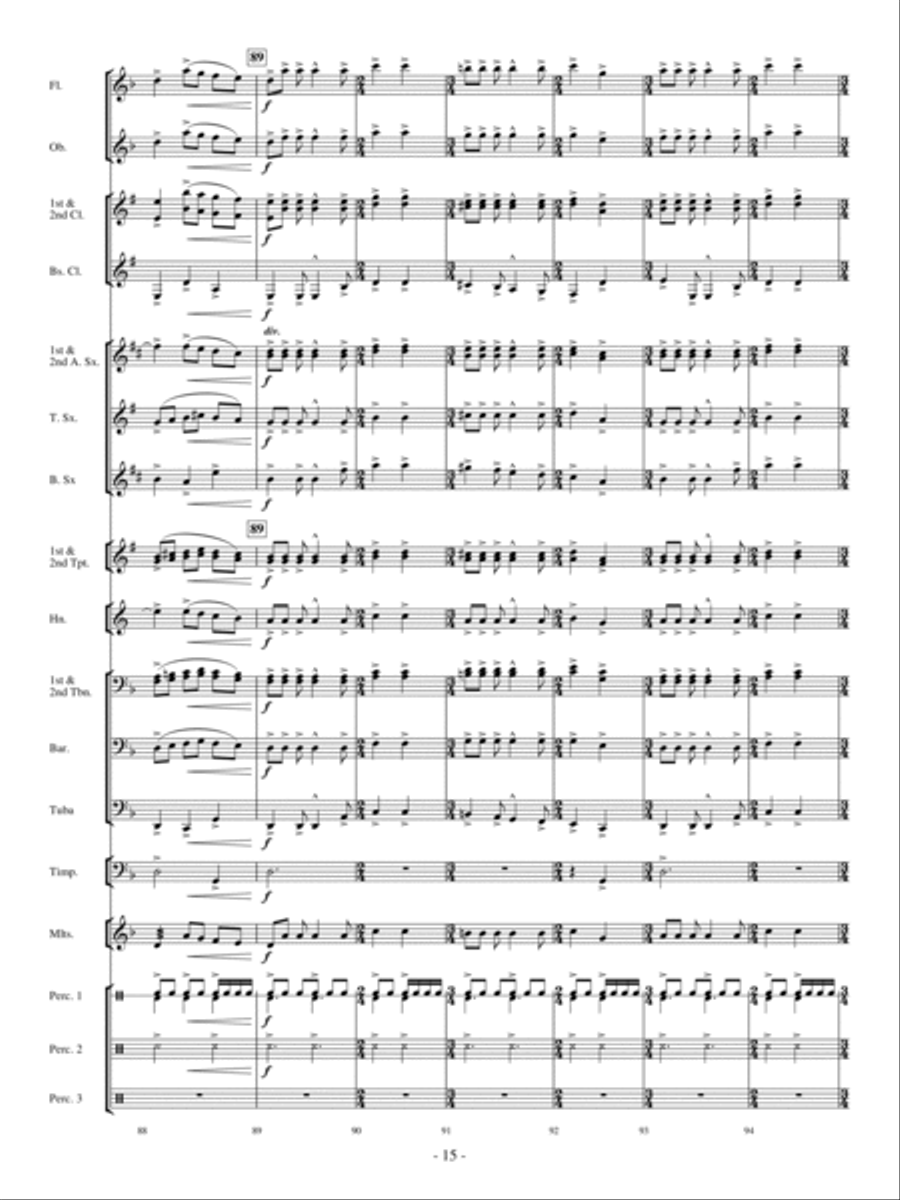 The Phantom Train Concert Band scores gallery preview page 14