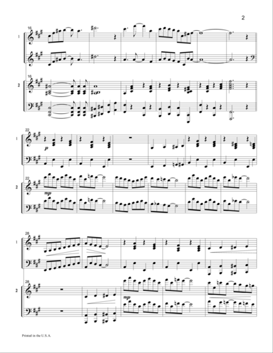 Chief Niwot Rag for Two Pianos 2 Pianos, 4-Hands scores gallery preview page 2