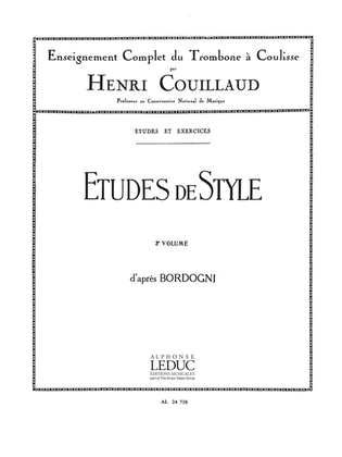 Etudes De Style D'apres Bordogni Vol.2 (trombone Solo)