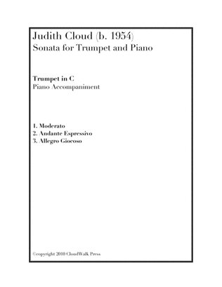 Book cover for Sonata for Trumpet in C and Piano