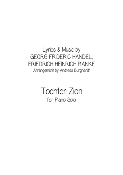 Tochter Zion - Zion's Daughter (Christmas Piano Solo)