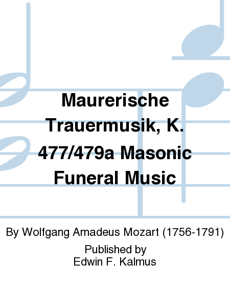 Maurerische Trauermusik, K. 477/479a Masonic Funeral Music image number null