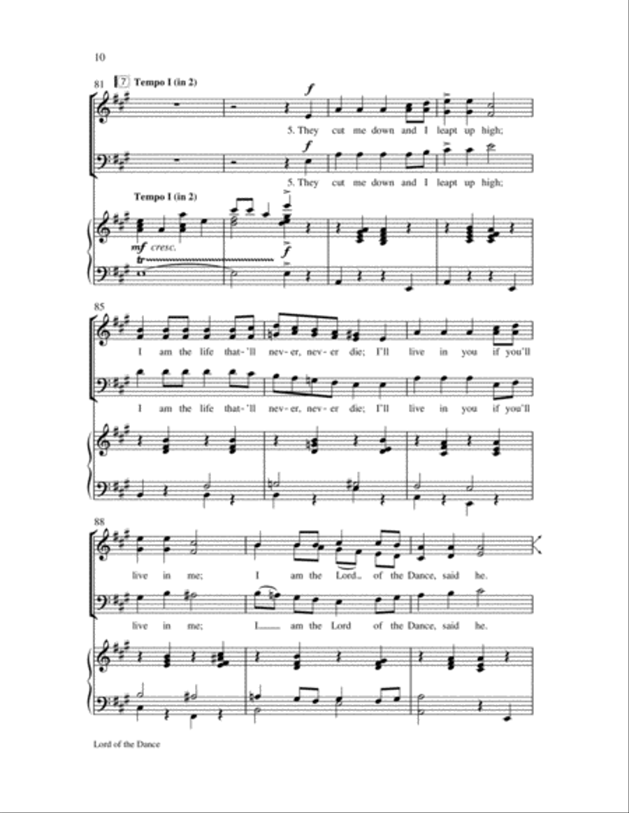 Lord of the Dance 3-Part scores gallery preview page 11