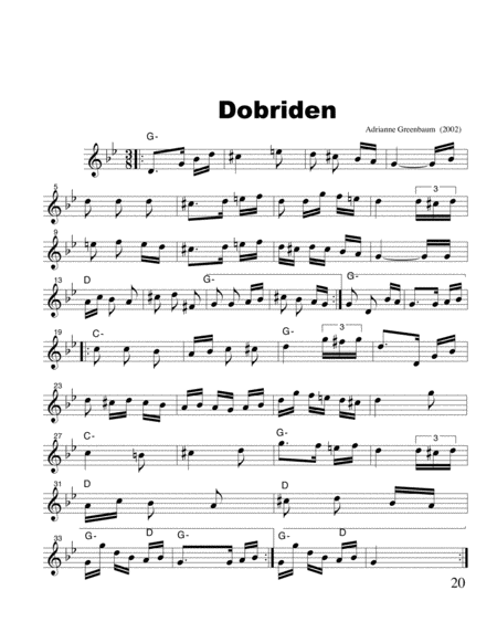 Klezmer tune: Dobriden (Greeting) image number null
