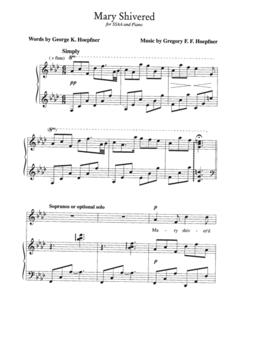Mary Shivered Mary Shivered SSAA scores gallery preview page 2