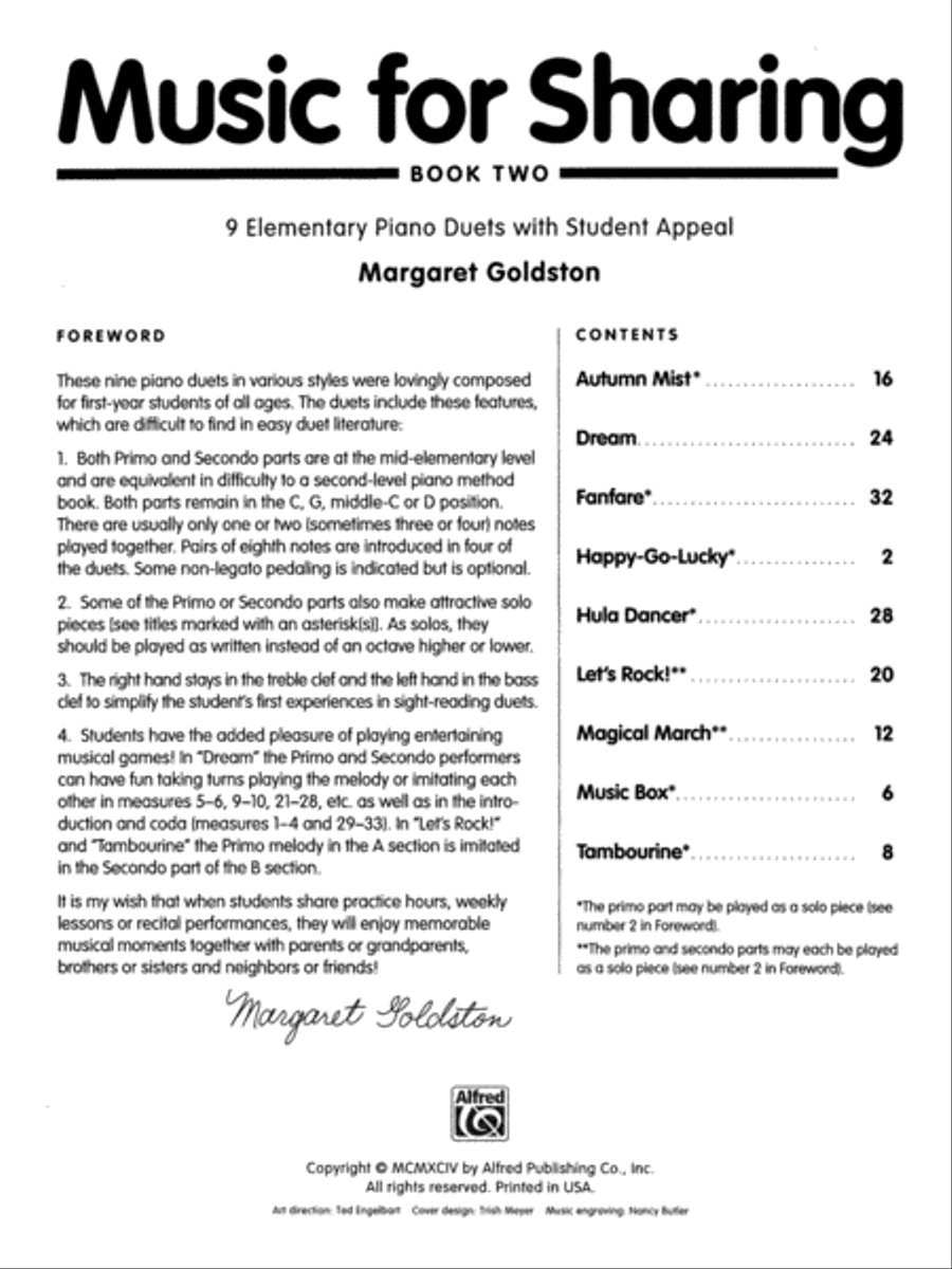Music for Sharing, Book 2 Small Ensemble scores gallery preview page 2