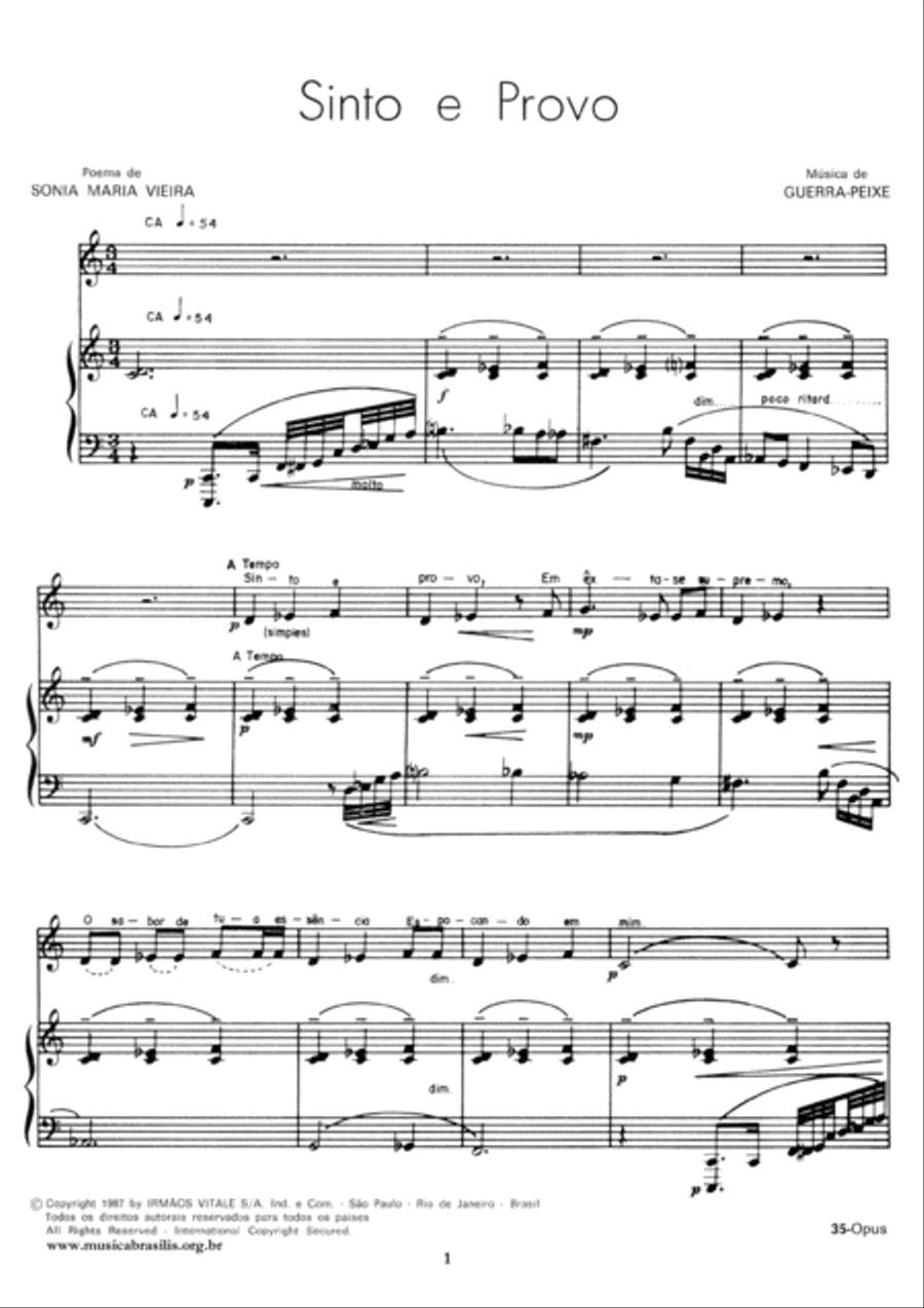 Sinto e provo Classical Guitar scores gallery preview page 3