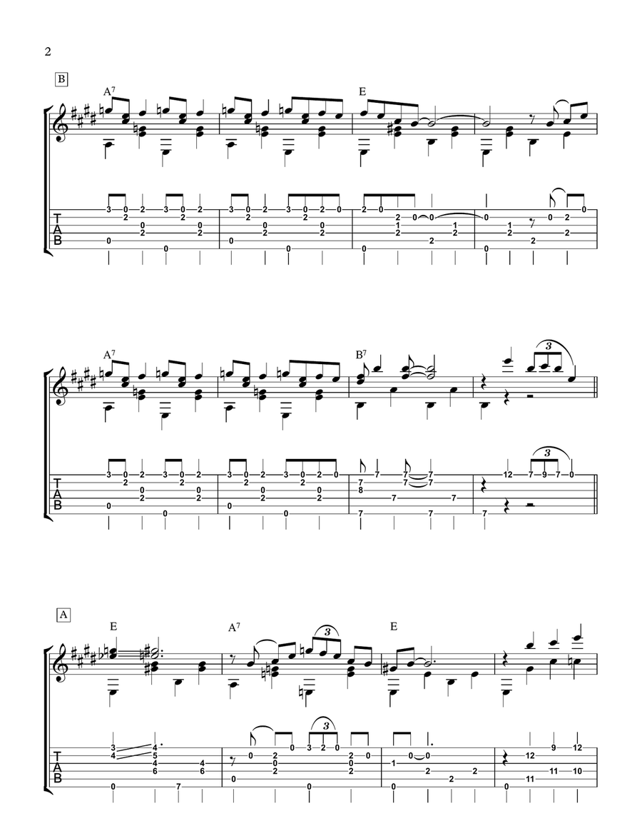 Panhandle Rag Guitar Tablature scores gallery preview page 2