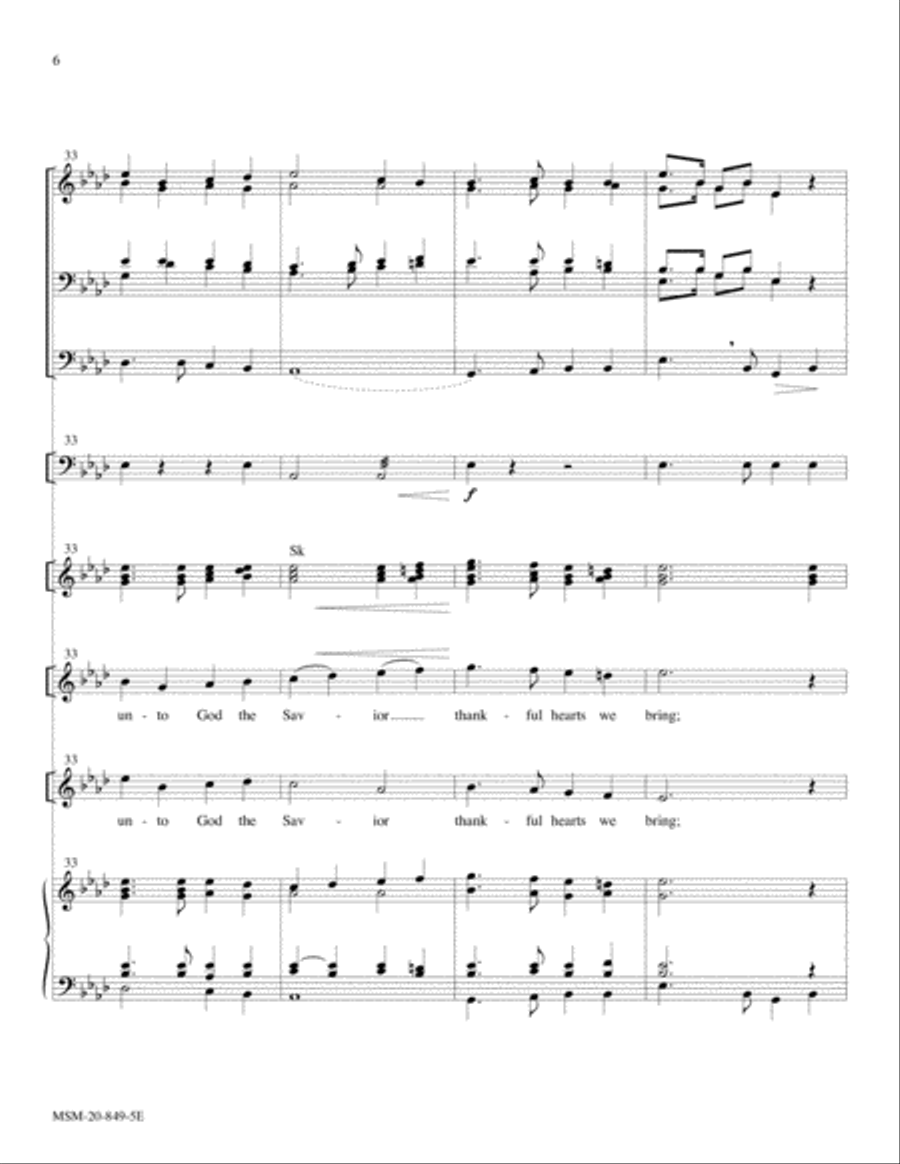 On Our Way Rejoicing (Hermas) 4-Part scores gallery preview page 6