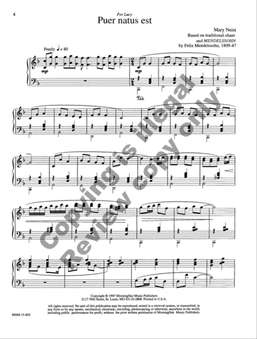 Plainchant for Piano Piano Solo scores gallery preview page 4