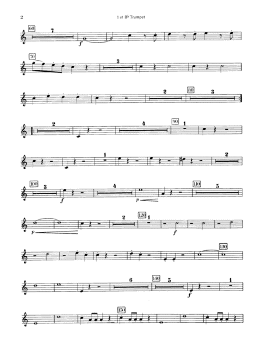 Mozart's Symphony No. 25 in G Minor, 1st & 2nd Movements: 1st B-flat Trumpet Full Orchestra scores gallery preview page 2