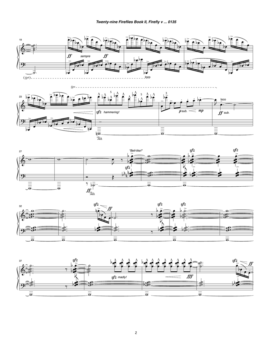 Twenty-nine Fireflies Book II, Firefly v 0135 Piano Solo scores gallery preview page 2