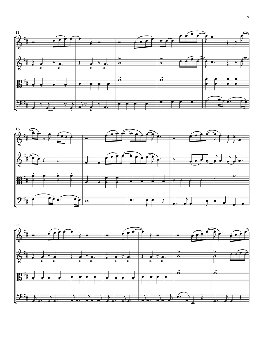 Just You 'n' Me String Quartet scores gallery preview page 4