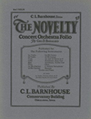 Book cover for Novelty Concert Orchestra Folio
