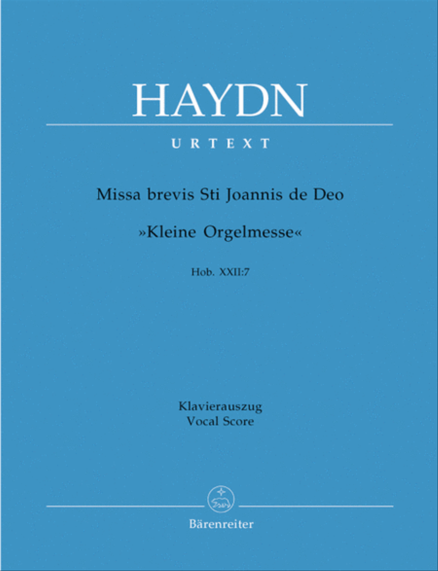 Missa brevis Sancti Joannis de Deo Hob.XXII:7 'Little Organ Mass' 4-Part scores gallery preview page 1