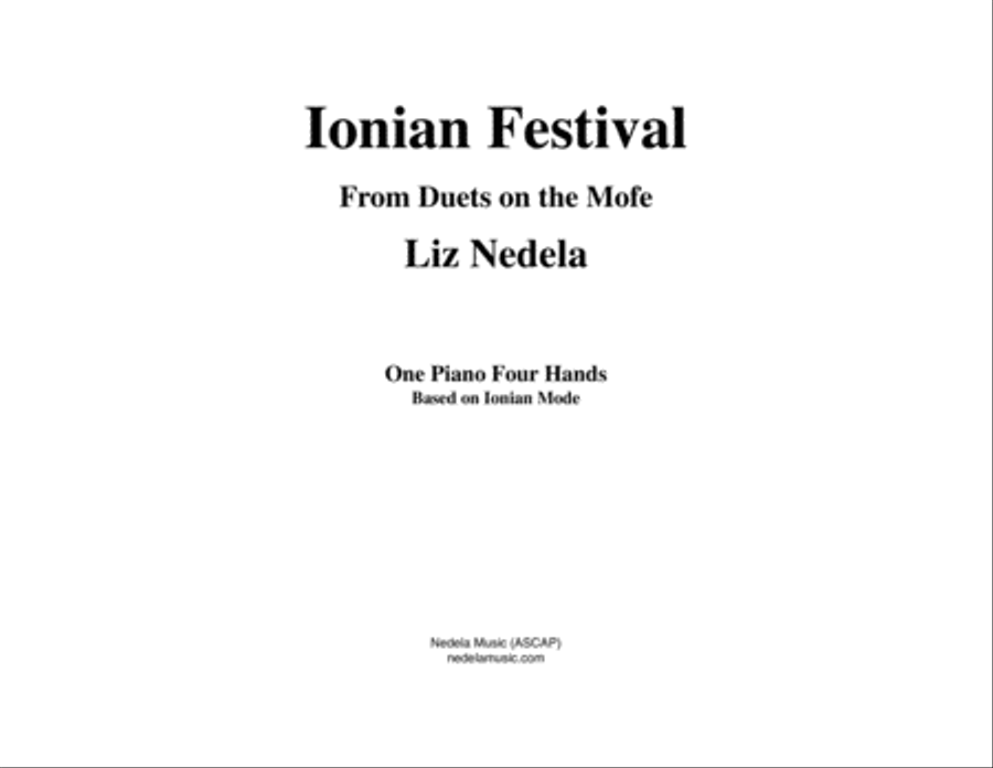 Duets on the Mode 1. Ionian Festival Set of Parts scores gallery preview page 1