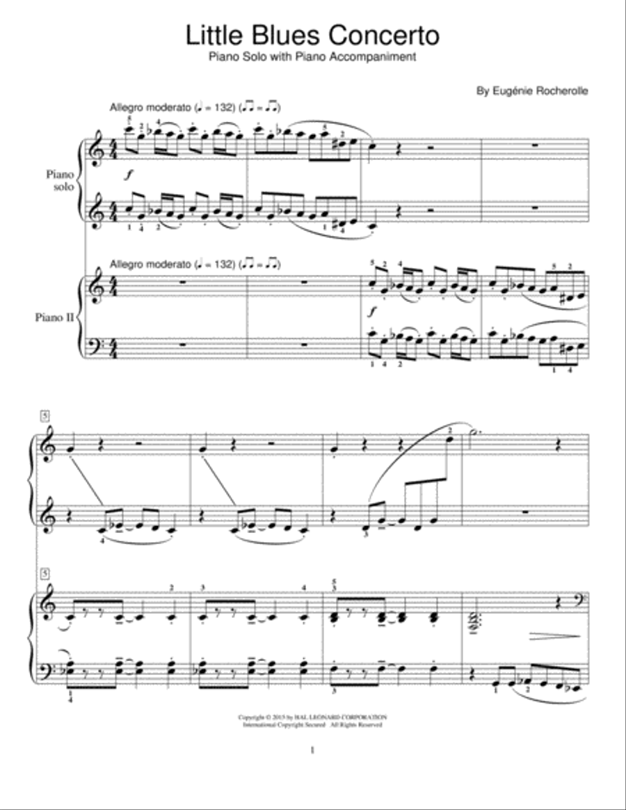 Little Blues Concerto Piano Method scores gallery preview page 1