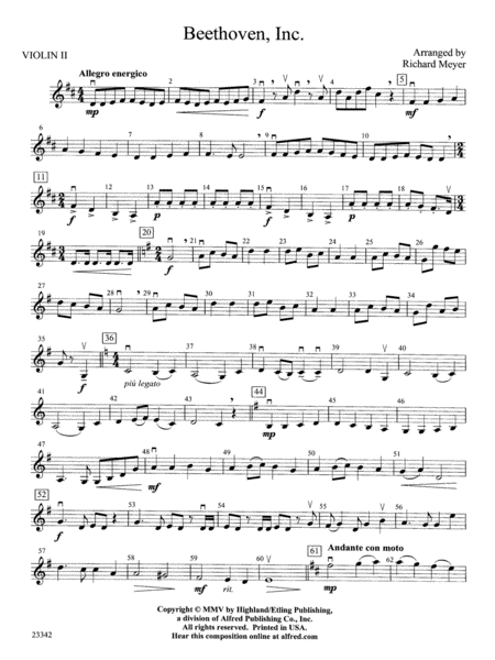 Beethoven, Inc.: 2nd Violin