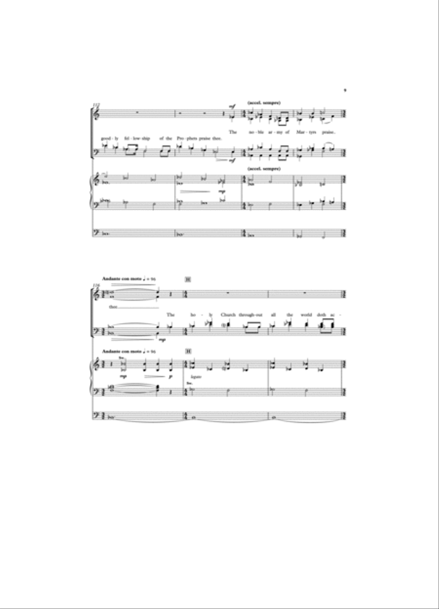Winchester Te Deum Winchester Te Deum 4-Part scores gallery preview page 7