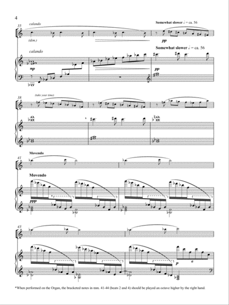 Sonata for Flute (or Violin) and Piano (or Organ) Flute scores gallery preview page 4