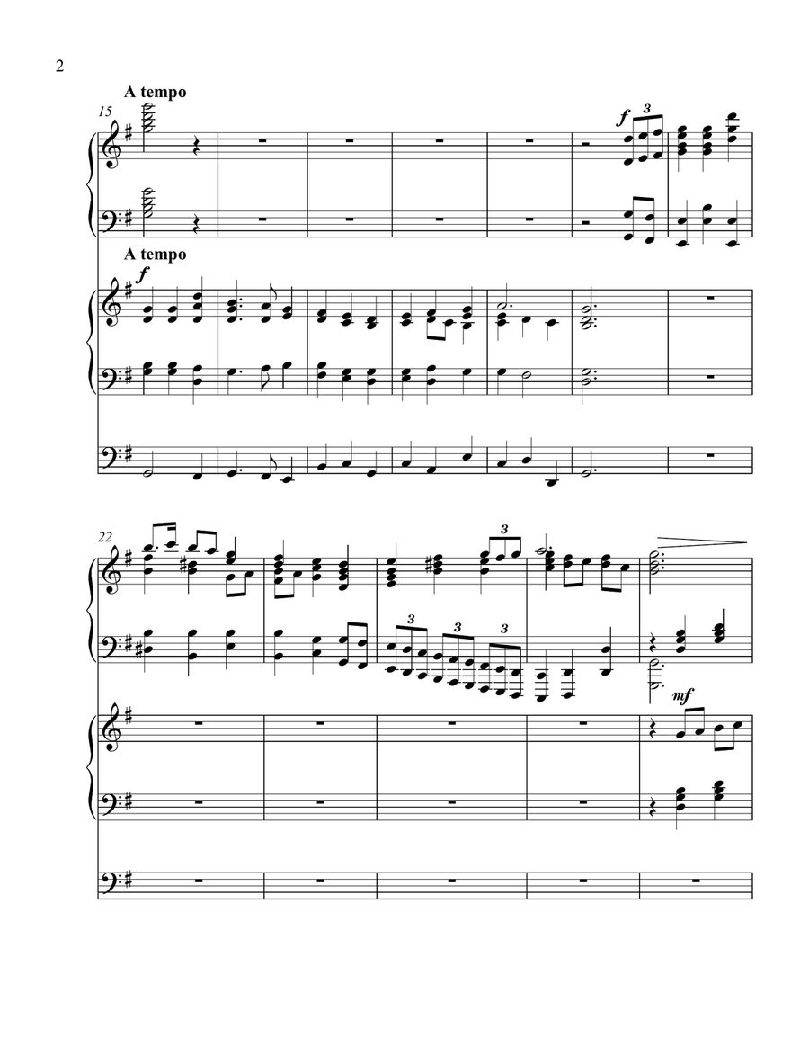 Praise To The Lord, The Almighty Score and Parts scores gallery preview page 2