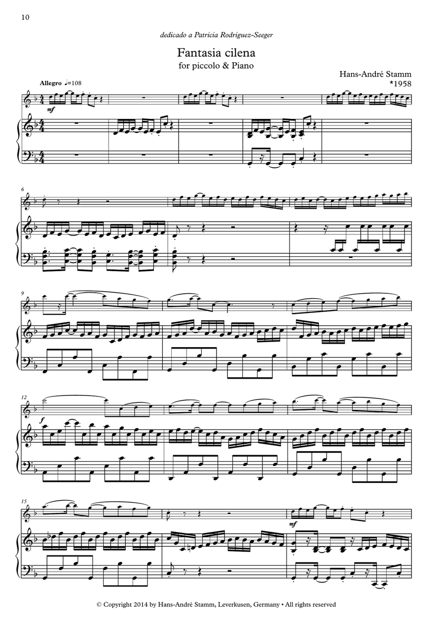 Eight pieces for flute and piano Flute Solo scores gallery preview page 3