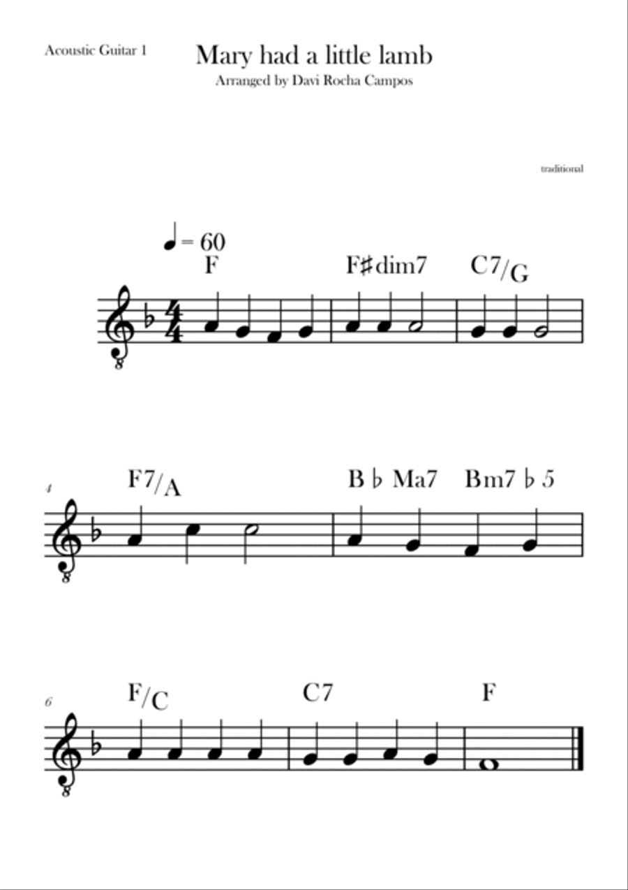 Mary had a little lamb Chamber Music scores gallery preview page 2