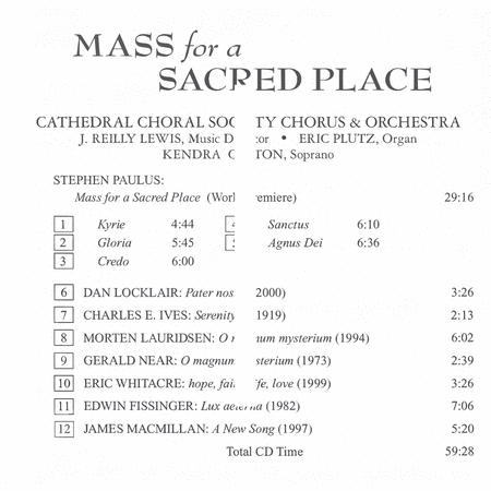 Mass for a Sacred Place by Stephen Paulus & Other Works image number null