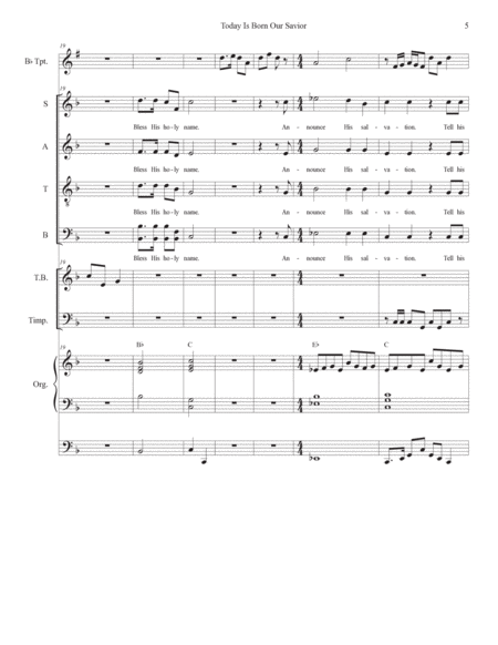 Today Is Born Our Savior (Psalm 96) (SATB Divisi) image number null