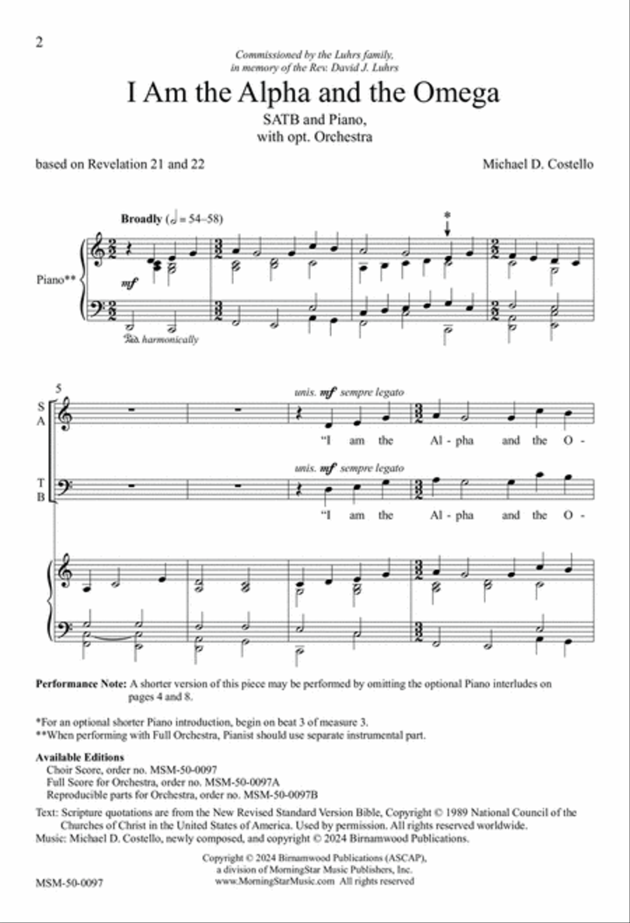 I Am the Alpha and the Omega 4-Part scores gallery preview page 2