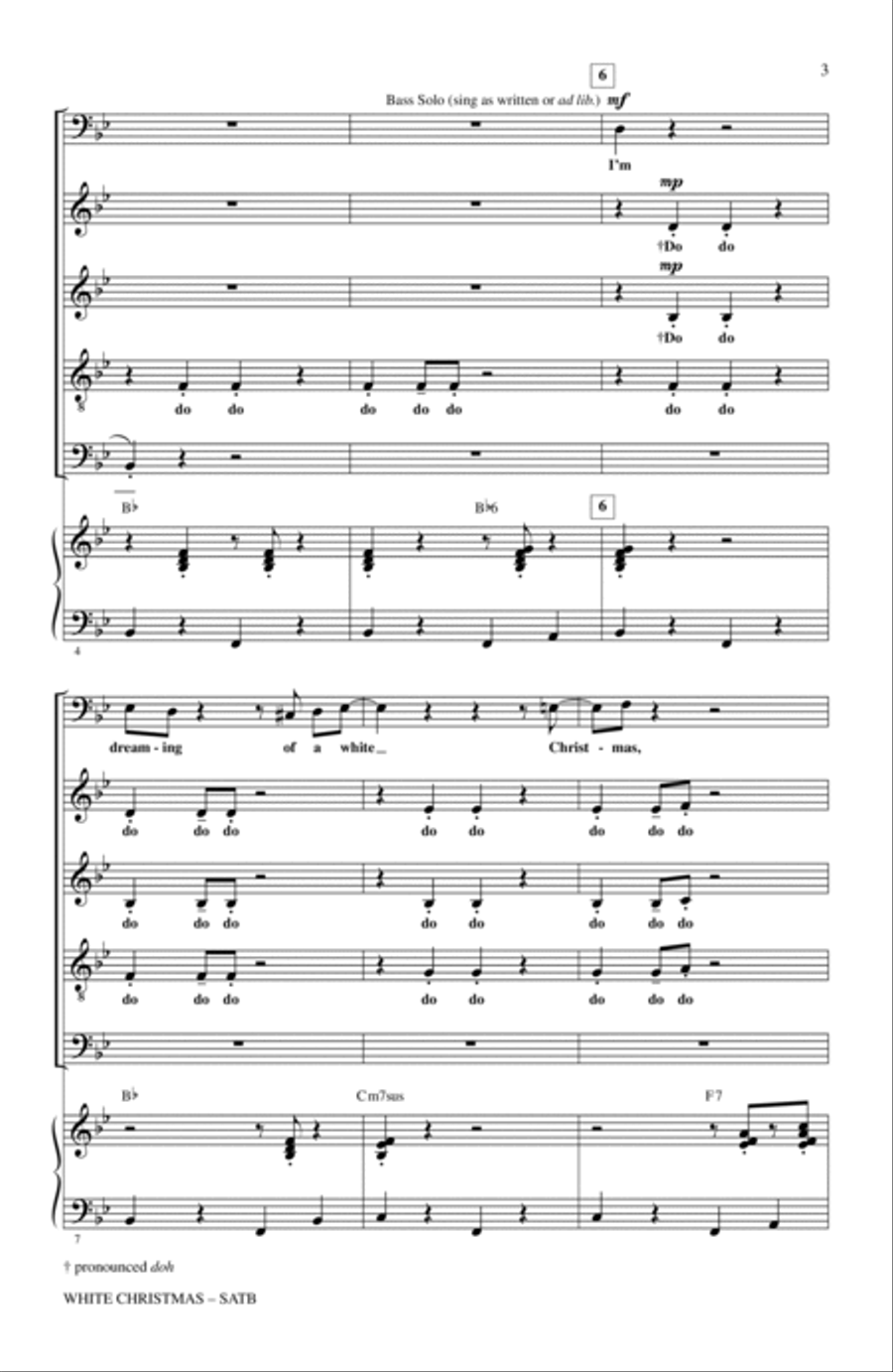 White Christmas (arr. Audrey Snyder) 4-Part scores gallery preview page 2
