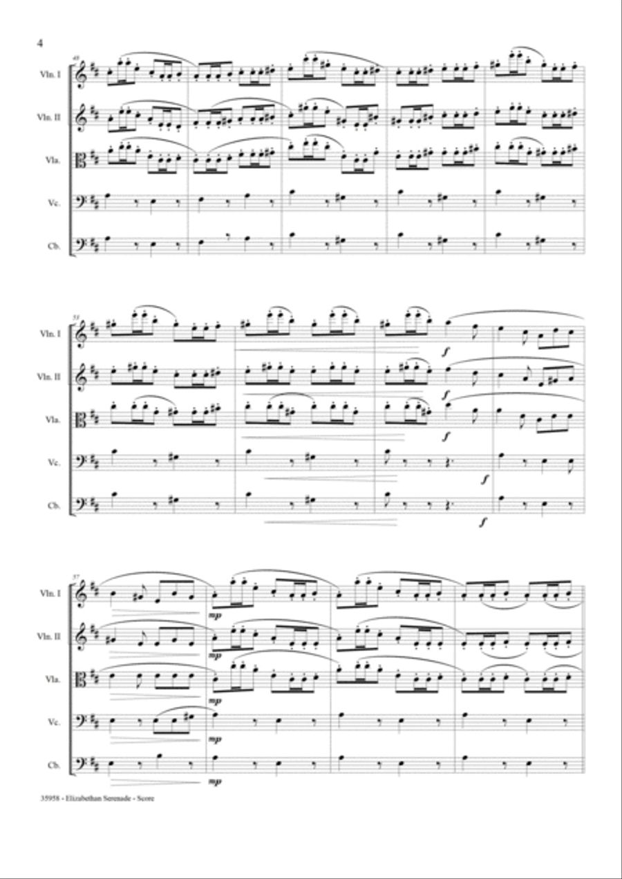 Elizabethan Serenade String Quartet scores gallery preview page 5