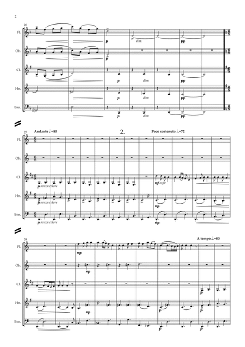 Bartók: Fifteen Hungarian Peasant Songs, Sz.71 (Nos. 1 - 6) - wind quintet image number null
