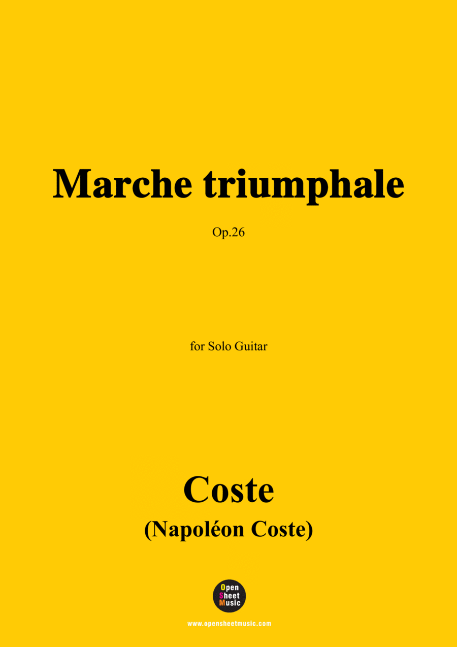 Coste-Marche triumphale,Op.26,for Guitar Acoustic Guitar scores gallery preview page 1