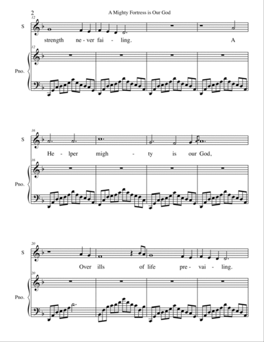 A Mighty Fortress Is Our God Voice scores gallery preview page 4