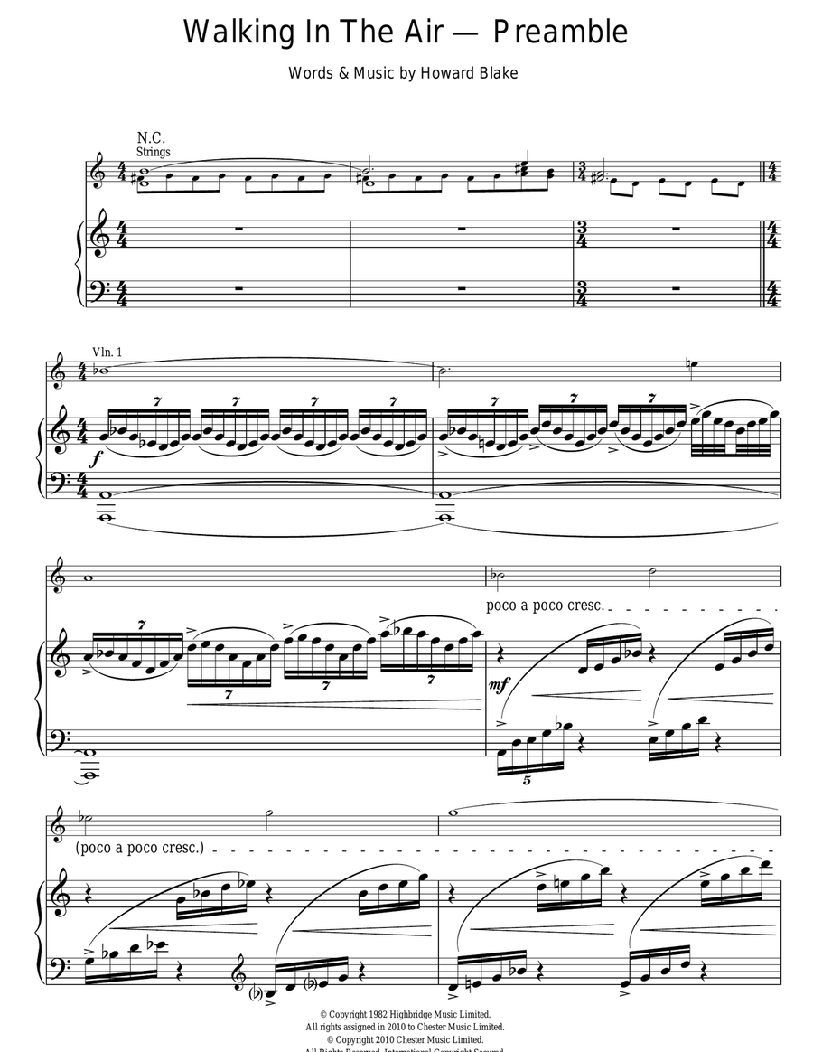 Walking In The Air (theme from The Snowman) Guitar scores gallery preview page 1
