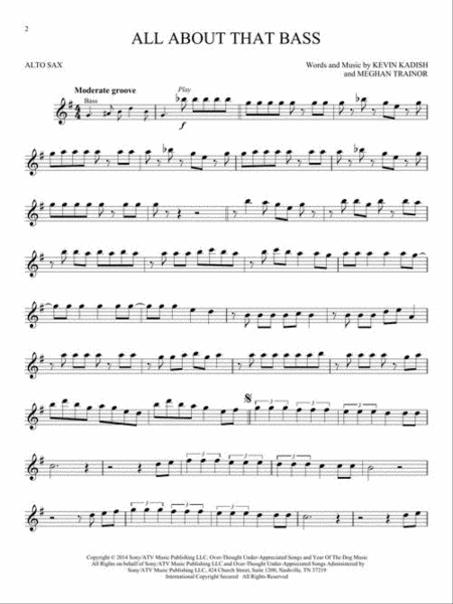Chart Hits Alto Saxophone scores gallery preview page 4