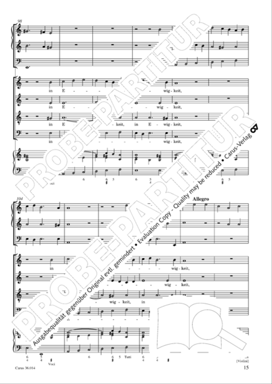 Befiehl dem Engel, dass er komm 4-Part scores gallery preview page 16