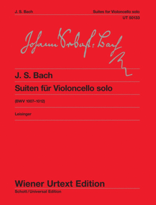 Book cover for Bach - 6 Suites Bwv 1007-1012 Cello Urtext