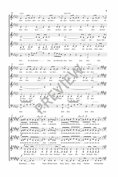 Bumble Bee - SSAATB (Vocal Score) image number null