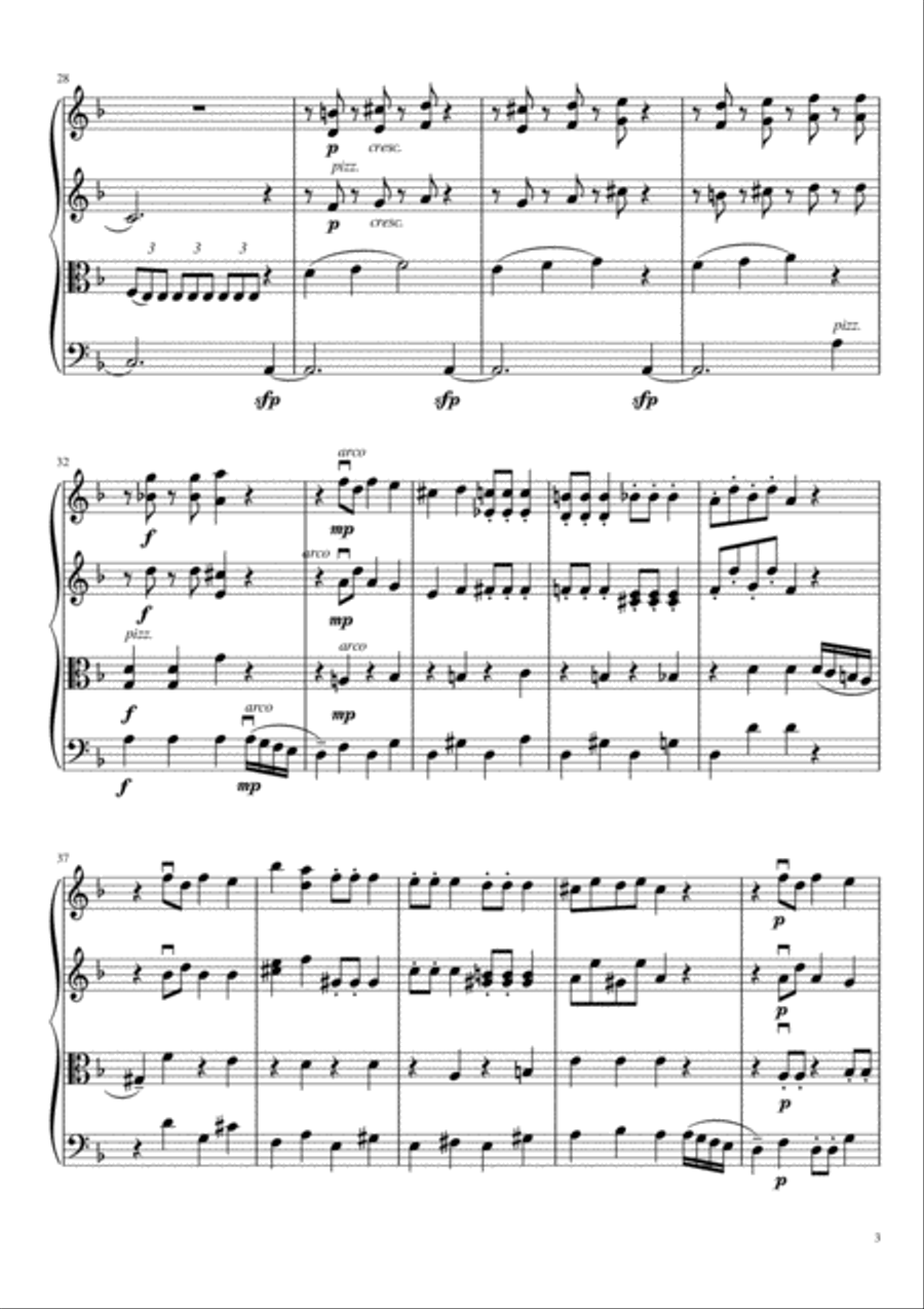 Dance of the Sugarplum Fairy String Quartet scores gallery preview page 4