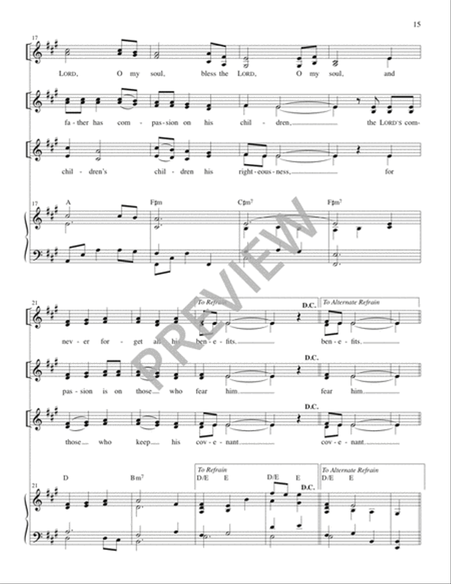 Seven Wedding Psalms Piano Accompaniment scores gallery preview page 15