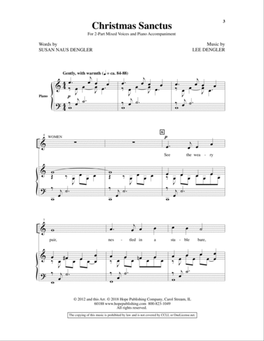 Christmas Sanctus Choir scores gallery preview page 3