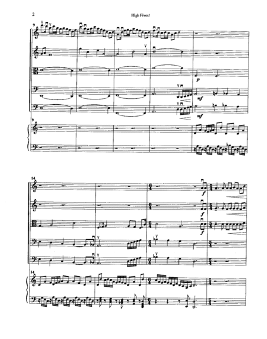 High Fives! Orchestra scores gallery preview page 3