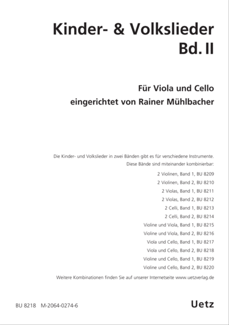 Folks Songs vol. 2 Cello scores gallery preview page 2