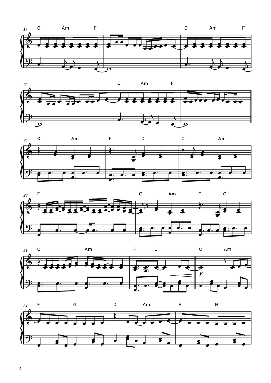 New Year's Day New Year's Day Piano Solo scores gallery preview page 2