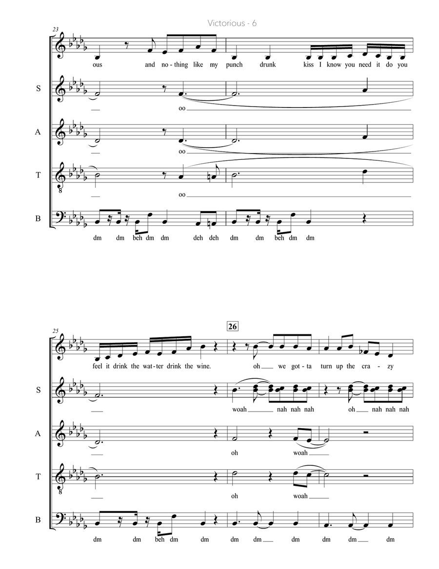 Victorious 4-Part scores gallery preview page 6